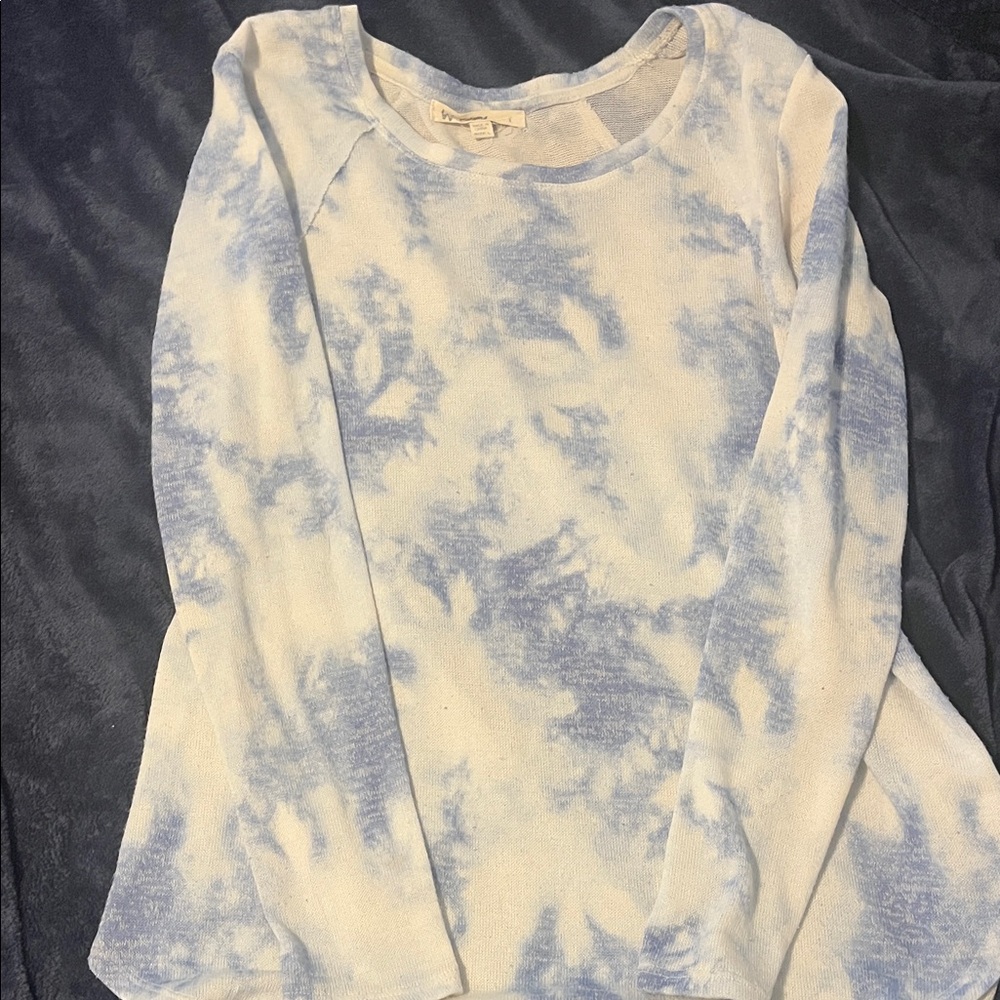 Wallflower Blue and White Long Sleeve Top